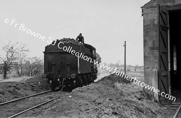 WAR TIME CLEANING OUT FIRE-BOX OF ENGINE AT BALLYBROPHY